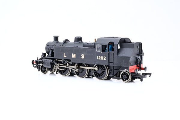 Bachmann OO Gauge 31-453A Ivatt 2-6-2 Tank 1202 LMS Unlined Black - Boxed