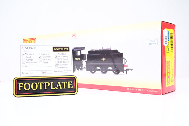 Hornby OO Gauge R3564 BR Black Late Crest Class 8F w/ Fowler Tender No.48045 - Boxed