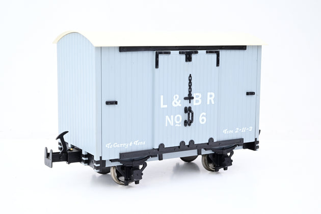 Accucraft 16mm 32mm/45mm Gauge R19-2C L&B 4 Wheel Goods Van L&B Grey No.6 - Boxed