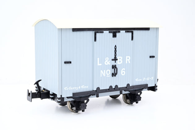 Accucraft 16mm 32mm/45mm Gauge R19-2C L&B 4 Wheel Goods Van L&B Grey No.6 - Boxed