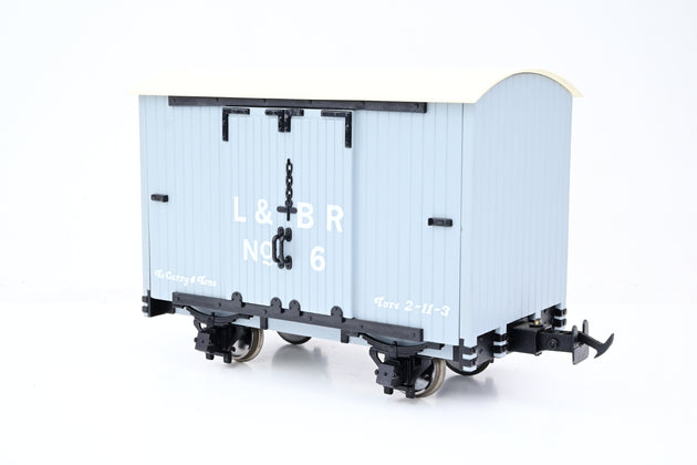 Accucraft 16mm 32mm/45mm Gauge R19-2C L&B 4 Wheel Goods Van L&B Grey No.6 - Boxed
