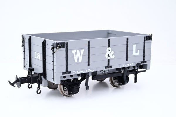 Accucraft 16mm 32mm/45mm Gauge R19-2C L&B 4 Wheel Open Wagon L&B Grey No.18 - Boxed
