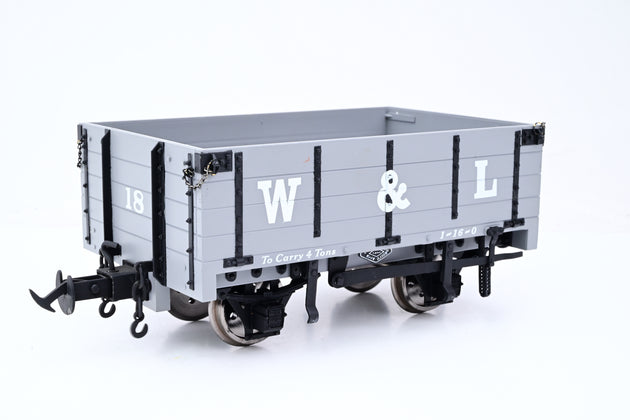 Accucraft 16mm 32mm/45mm Gauge R19-2C L&B 4 Wheel Open Wagon L&B Grey No.18 - Boxed