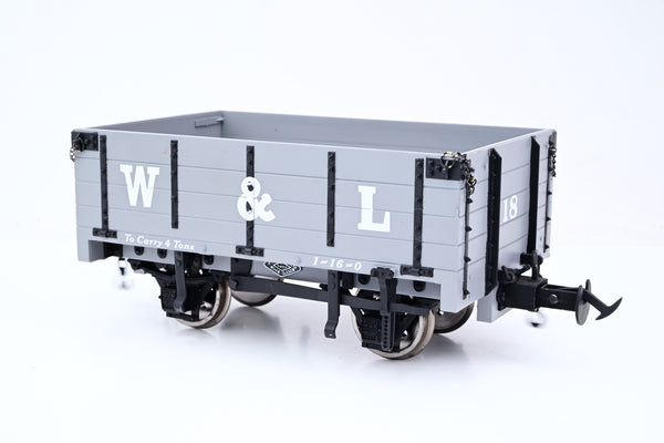 Accucraft 16mm 32mm/45mm Gauge R19-2C L&B 4 Wheel Open Wagon L&B Grey No.18 - Boxed