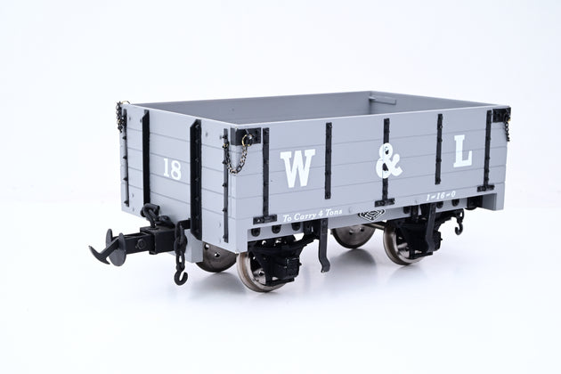 Accucraft 16mm 32mm/45mm Gauge R19-2C L&B 4 Wheel Open Wagon L&B Grey No.18 - Boxed