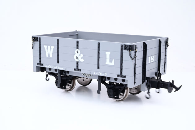 Accucraft 16mm 32mm/45mm Gauge R19-2C L&B 4 Wheel Open Wagon L&B Grey No.18 - Boxed