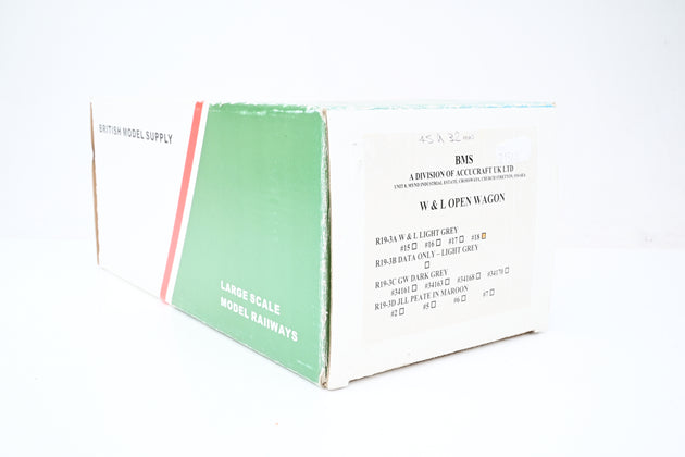Accucraft 16mm 32mm/45mm Gauge R19-2C L&B 4 Wheel Open Wagon L&B Grey No.18 - Boxed