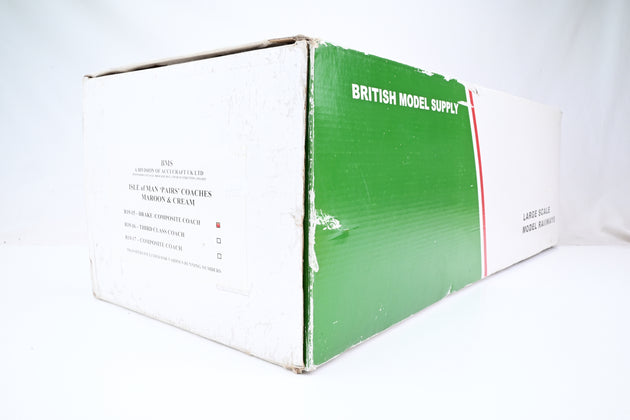 BMS / Accucraft 45mm/32mm R19-15 Isle of Man 'Pairs' Coaches, Brake/Composite Coach - Boxed