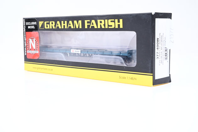 Graham Farish N Gauge 377-400W FVV Carflat Wagon BR Blue Motorail No.745054 -Boxed