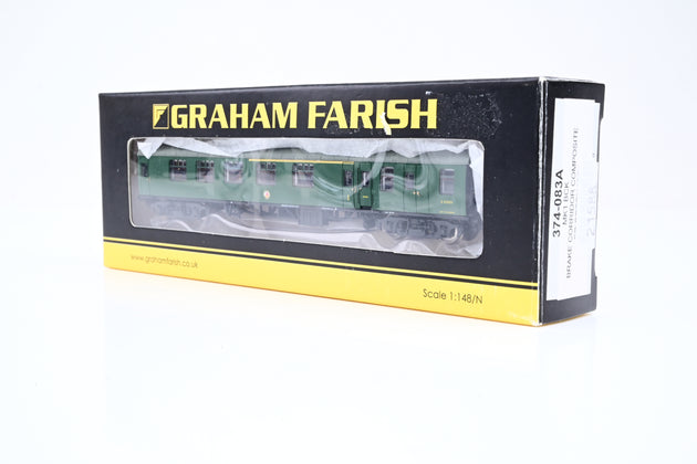 Graham Farish N Gauge 374-083A MK1 BCK Brake Corridor Composite BR SR Green No.S2162 - Boxed