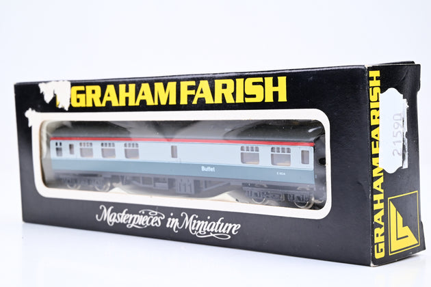Graham Farish N Gauge 0755 BR 63ft MK1 Buffet RMB BR Blue Grey No.E1834 - Boxed