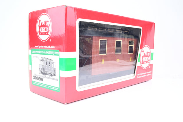 LGB G Gauge 30096 Saechsischer Personenwagen Saxon Passenger Car Brown - Boxed