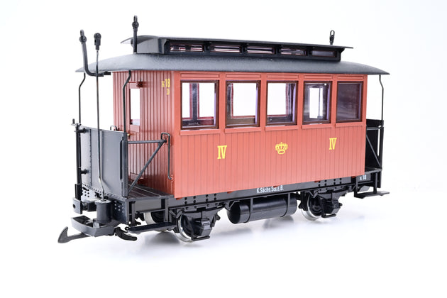 LGB G Gauge 35090 Saechsischer Personenwagen Saxon Passenger Car Brown - Boxed