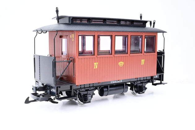 LGB G Gauge 35090 Saechsischer Personenwagen Saxon Passenger Car Brown - Boxed