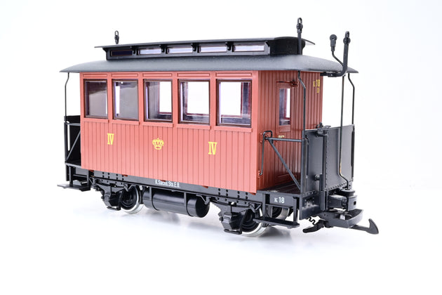LGB G Gauge 35090 Saechsischer Personenwagen Saxon Passenger Car Brown - Boxed