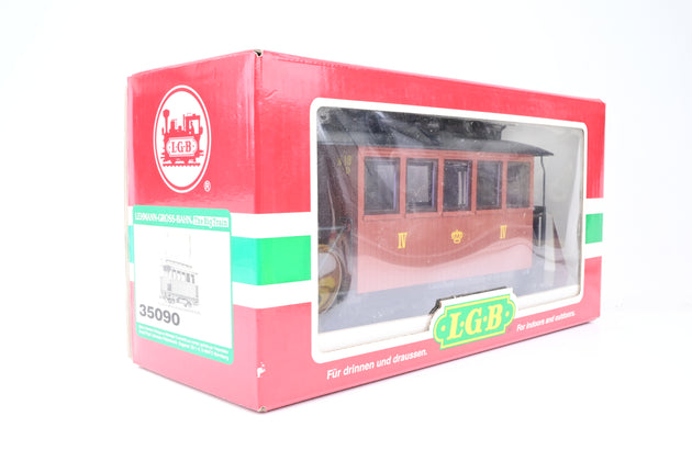 LGB G Gauge 35090 Saechsischer Personenwagen Saxon Passenger Car Brown - Boxed