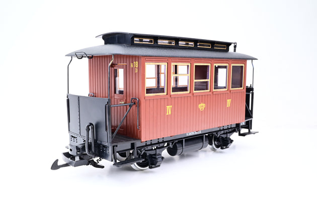 LGB G Gauge 35090 Saechsischer Personenwagen Saxon Passenger Car Brown - Boxed