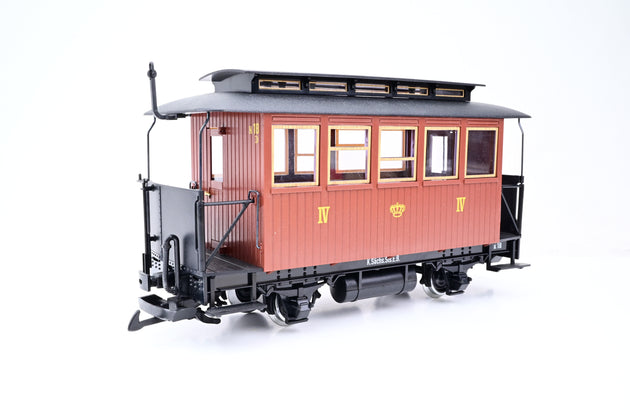 LGB G Gauge 35090 Saechsischer Personenwagen Saxon Passenger Car Brown - Boxed