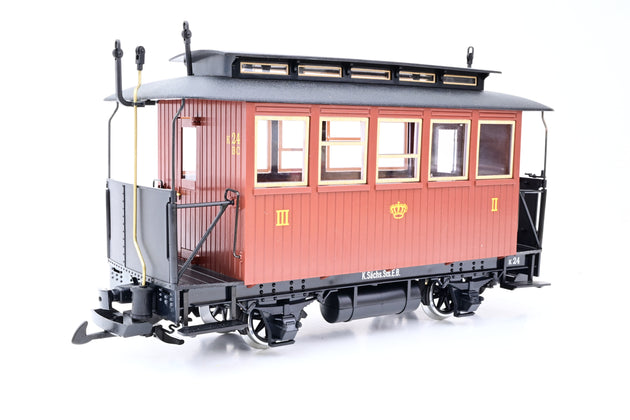 LGB G Gauge 35093 Saechsischer Personenwagen Saxon Passenger Car Brown - Boxed