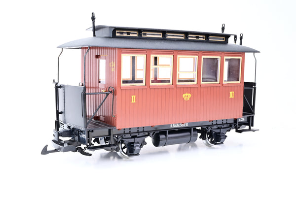 LGB G Gauge 35093 Saechsischer Personenwagen Saxon Passenger Car Brown - Boxed