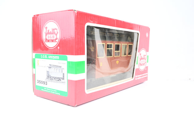 LGB G Gauge 35093 Saechsischer Personenwagen Saxon Passenger Car Brown - Boxed