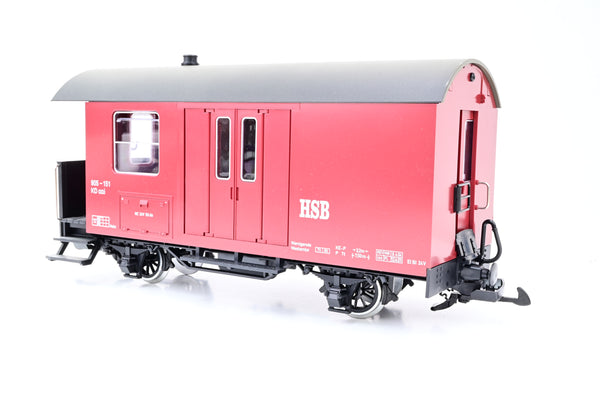 LGB G Gauge 42523 HSB Baggage Car Red No.905151 - Boxed
