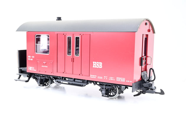 LGB G Gauge 42523 HSB Baggage Car Red No.905151 - Boxed