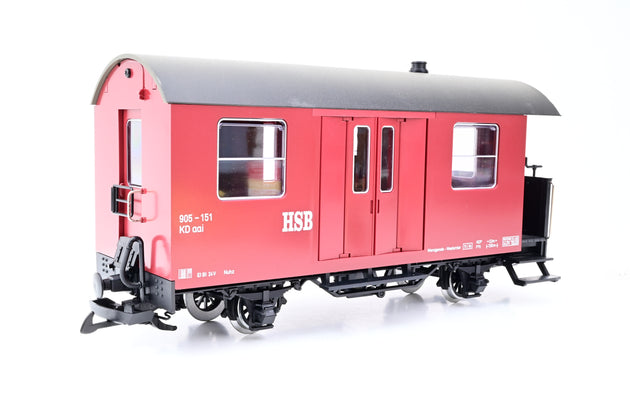 LGB G Gauge 42523 HSB Baggage Car Red No.905151 - Boxed