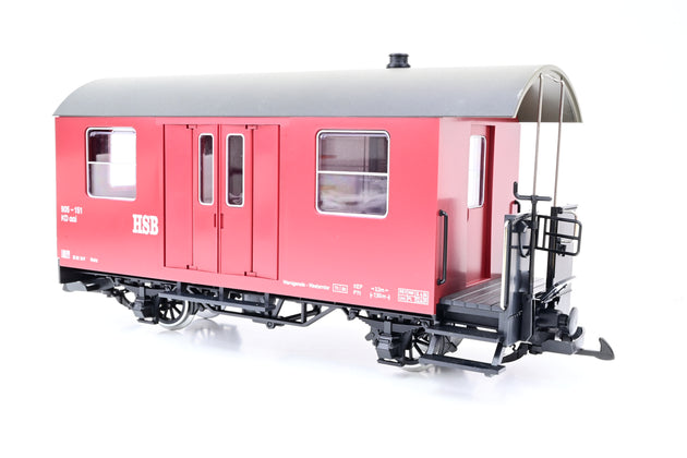 LGB G Gauge 42523 HSB Baggage Car Red No.905151 - Boxed