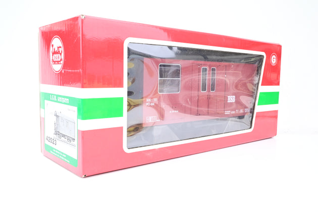 LGB G Gauge 42523 HSB Baggage Car Red No.905151 - Boxed