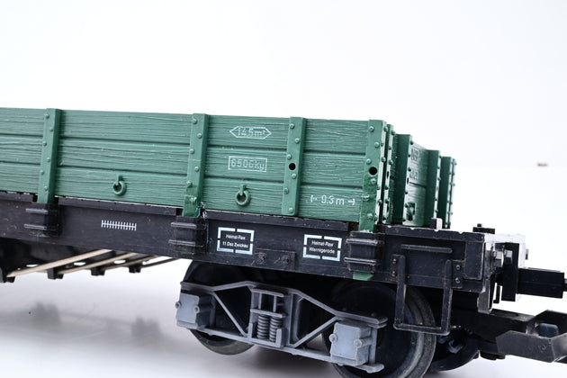 LGB G Gauge 42610 2 DR low sided gondolas No.993352 990395 - Boxed