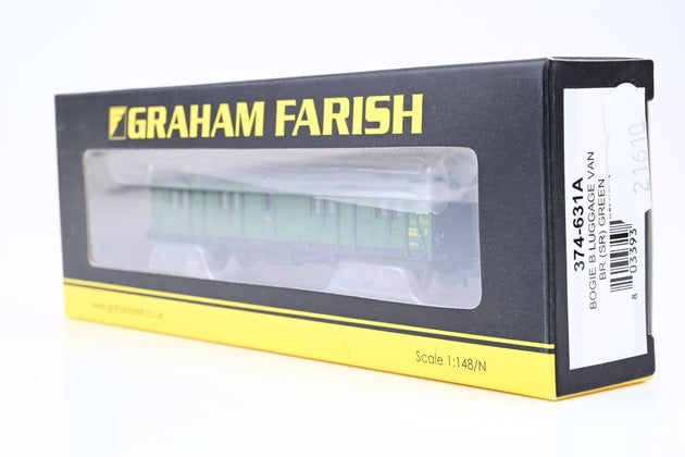 Graham Farish N Gauge 374-631A Bogie B Luggage Van BR SR Green No.S273S - Boxed