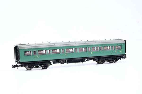 Dapol N Gauge 2P-012-302 Maunsell Coach BR 1st Class SR Green No.7667 - Boxed