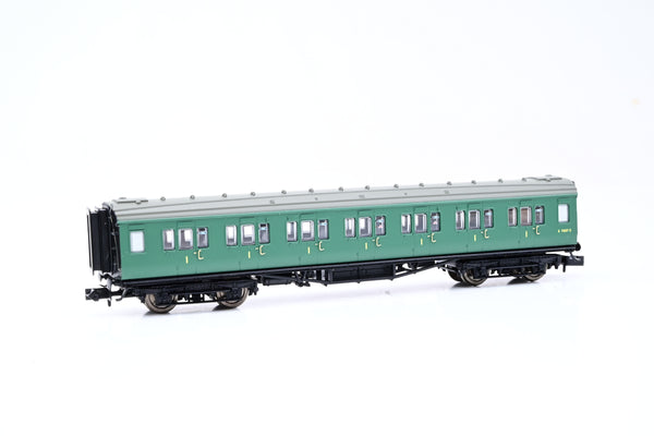 Dapol N Gauge 2P-012-302 Maunsell Coach BR 1st Class SR Green No.7667 - Boxed