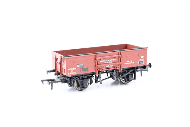 Bachmann OO Gauge 38-452 13T High Sided Open Wagon w/ Highbar BR Bauxite Late No.B476496 - Boxed