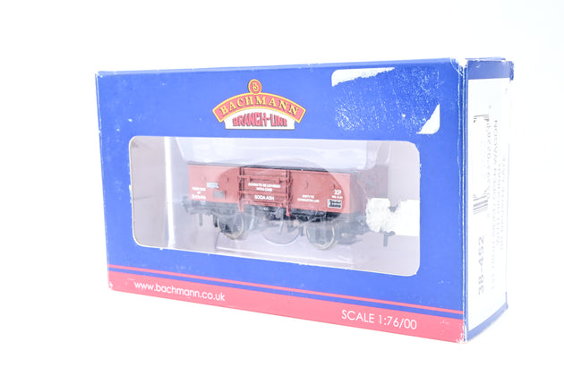 Bachmann OO Gauge 38-452 13T High Sided Open Wagon w/ Highbar BR Bauxite Late No.B476496 - Boxed