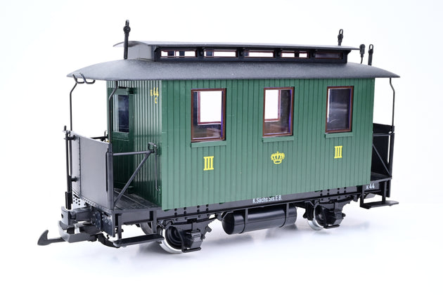 LGB G Gauge 30090 Saechsischer Personenwagen Saxon Passenger Car Green - Boxed