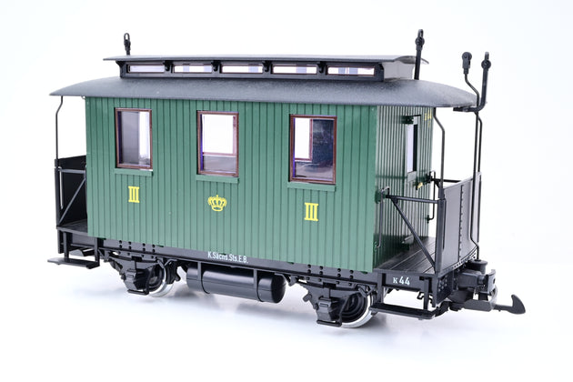 LGB G Gauge 30090 Saechsischer Personenwagen Saxon Passenger Car Green - Boxed