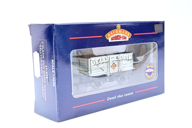 Bachmann OO Gauge 37-076 7 Plank End Door Wagon Gellyceidrim Collieries No.719 - Boxed