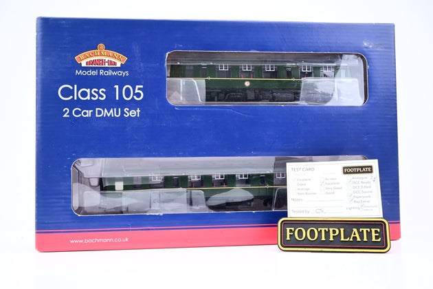 Bachmann OO Gauge 31-326A Class 105 DMU BR Green W/Speed Whiskers No. E56434 E51276 - Boxed