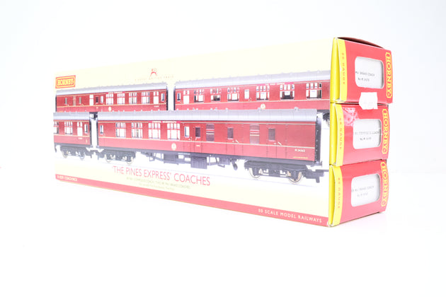 Hornby OO Gauge R4229 The Pines Express Coach Pack BR MK1 Maroon Triple Pack - Boxed