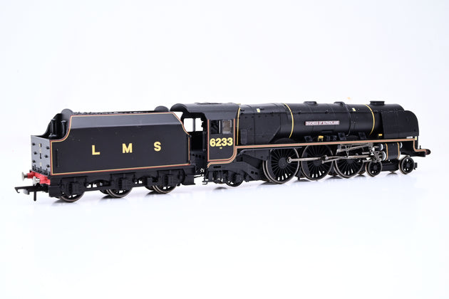 Hornby OO Gauge R3014X LMS Black Lined 4-6-2 Princess Coronation Class Duchess of Sutherland No.6233 - DCC Fitted, Boxed