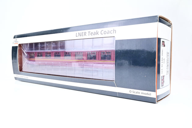 Hattons O Gauge H7-TC186-006 BR Carmine & Cream Gresley Teak Open Third Coach No.E13372E - Boxed