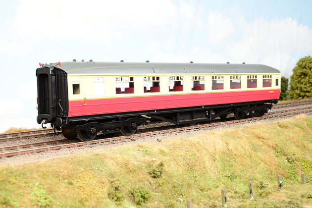 Hattons O Gauge H7-TC186-004 BR Carmine & Cream Gresley Teak Open Third Coach No.E13293E - Boxed