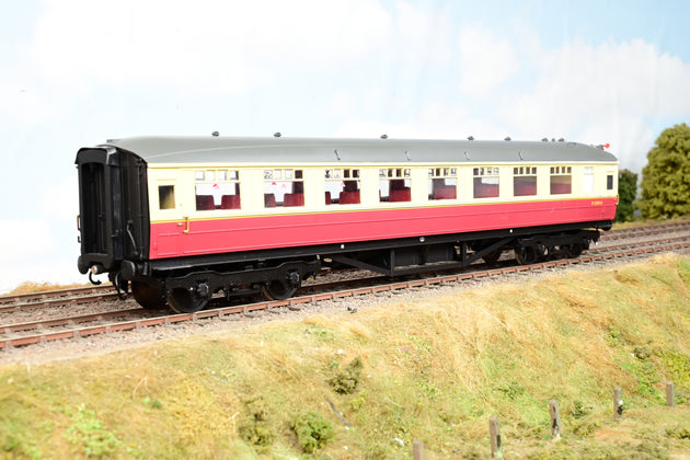 Hattons O Gauge H7-TC186-004 BR Carmine & Cream Gresley Teak Open Third Coach No.E13293E - Boxed