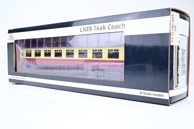 Hattons O Gauge H7-TC186-004 BR Carmine & Cream Gresley Teak Open Third Coach No.E13293E - Boxed
