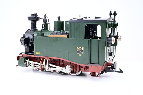 LGB G Gauge 20980 Saxon Class 1 K Steam Locomotive Green No.54 - DCC Sound, Boxed