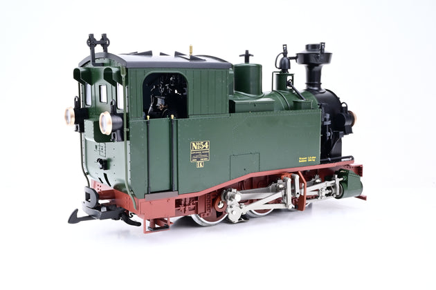 LGB G Gauge 20980 Saxon Class 1 K Steam Locomotive Green No.54 - DCC Sound, Boxed