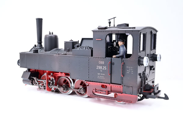 LGB G Gauge 25702 1 OBB Class Steam Locomotive Black Red Weathrered  No.298-25 - DCC Sound, Boxed