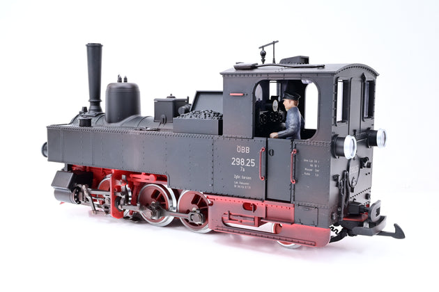 LGB G Gauge 25702 1 OBB Class Steam Locomotive Black Red Weathrered  No.298-25 - DCC Sound, Boxed